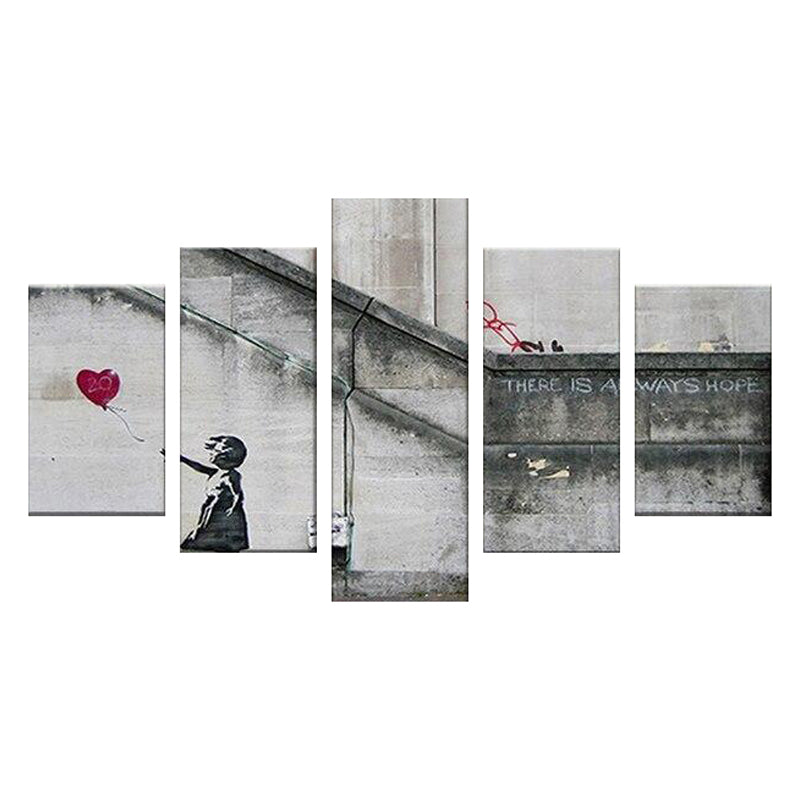 Tableau Banksy Papillons sur le Mur